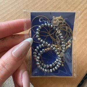 Origami Owl gold hematite beaded chain